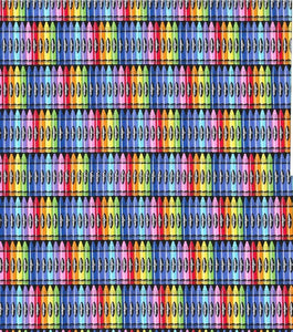 Handmade Placemat Or Table Runner Rainbow Crayons Novelty