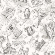 Load image into Gallery viewer, Handmade Placemat Or Table Runner Silhouettes De Paris Taup
