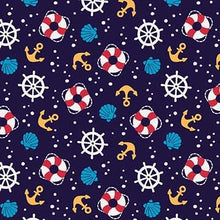Load image into Gallery viewer, Handmade Placemat Or Table Runner Sea Gear Navy
