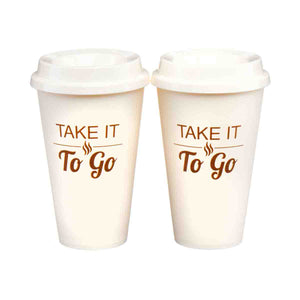 To-Go Coffee Travel Mugs, Set Of 2 (Pack of 5)