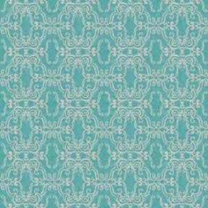 Hydrangea Botanical Turquoise Cotton Fabric