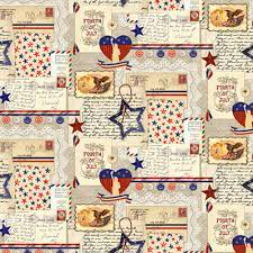 Patriotic Thoughts Cotton Fabric