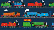 Load image into Gallery viewer, Thomas the Train All Aboard 18 Fat Quarters &amp; 1 Panel Bundle
