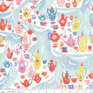 Down the Rabbit Hole Tea Party Multi Cotton Fabric