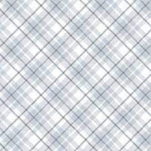 Farmland Tails Grey Plaid Cotton Fabric