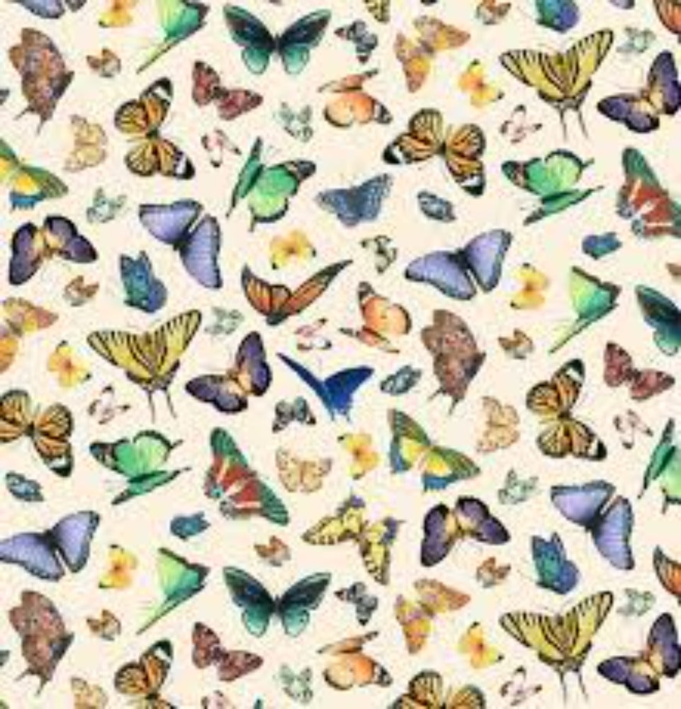 Handmade Placemat Or Table Runner Delicate Creation Butterflies Cream