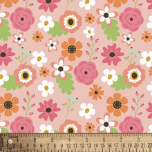Load image into Gallery viewer, Handmade Blanket, Burp Rag/ Security Blanket, and Bib Spring Flowers Pink
