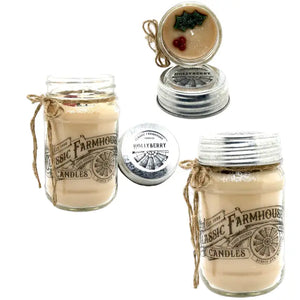 Hollyberry 14 oz Mason Jar Candle