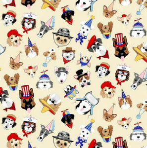 Handmade Placemat Or Table Runner Dogs With Hats