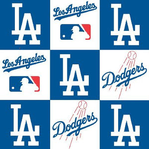 Dodgers Checker Fleece Fabric