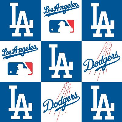 Dodgers Checker Fleece Fabric