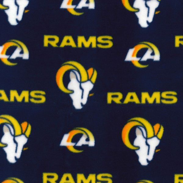 Rams Solid Navy Fleece Fabric