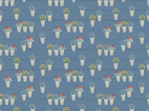 Handmade Valance or Curtain Panel Farmhouse Summer Pots