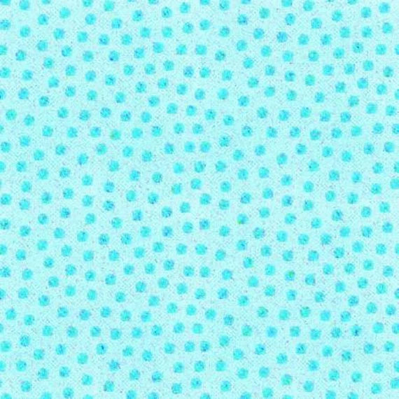 Bazooples Tossed Dots Blue Cotton Fabric