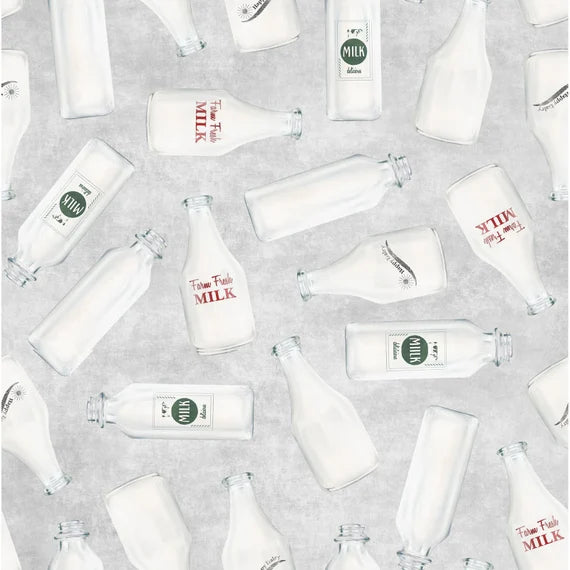 Farm Fresh Milk Cotton Fabric