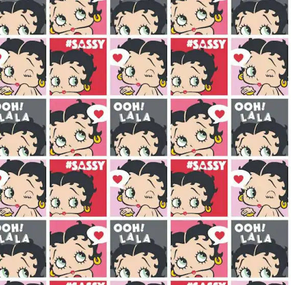 Betty Boop Sassy Frames Cotton Fabric- Precut 2 Yards