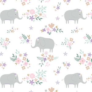 Handmade Blanket, Burp Rag/ Security Blanket, and Bib Elephant Floral