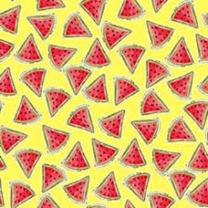 Handmade Placemat Or Table Runner Happy Campers Watermelons Yellow