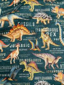 Handmade Placemat Or Table Runner Dinosaur Land Teal