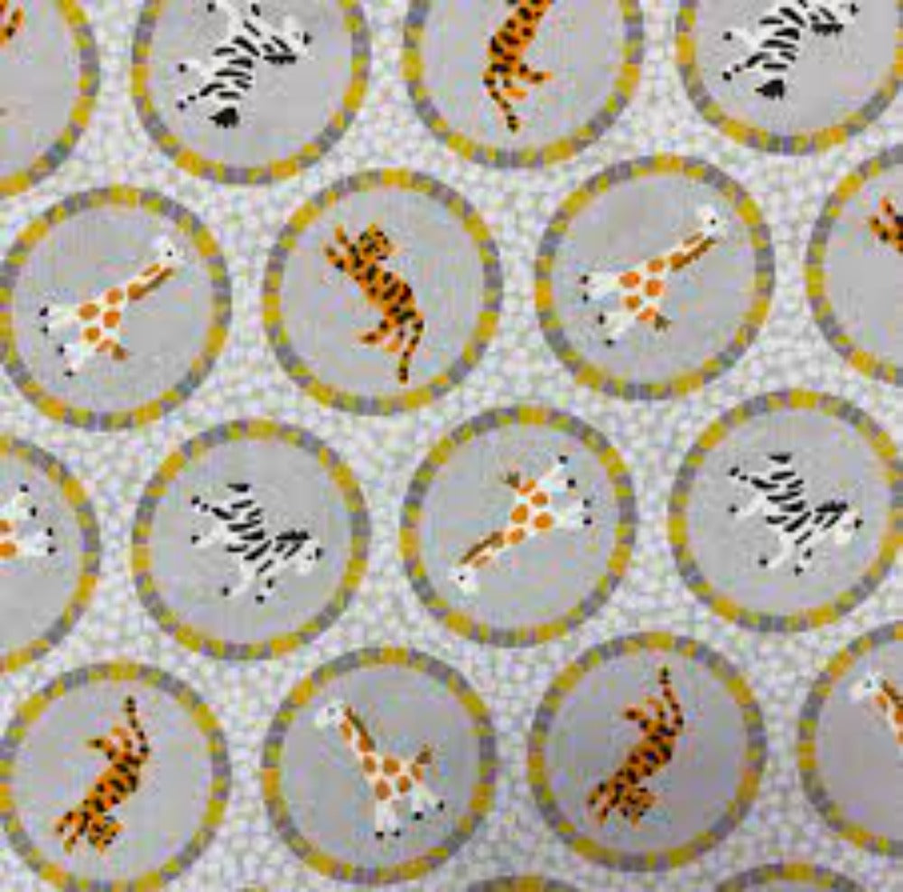 Mosaic Safari Ring Cotton Fabric