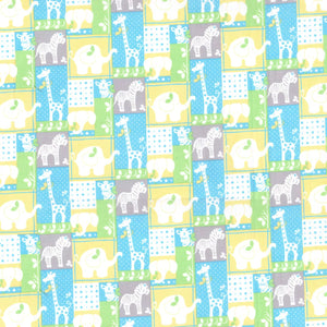 Handmade Placemat Or Table Runner Jungle Animals Patch Blue