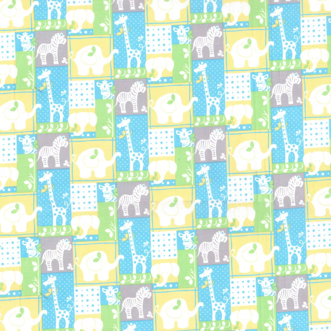 Handmade Placemat Or Table Runner Jungle Animals Patch Blue