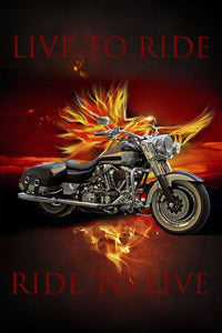 Live to Ride 36" x 44" Panel Fabric