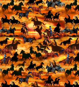 Big Sky Country Sunset Cotton Fabric