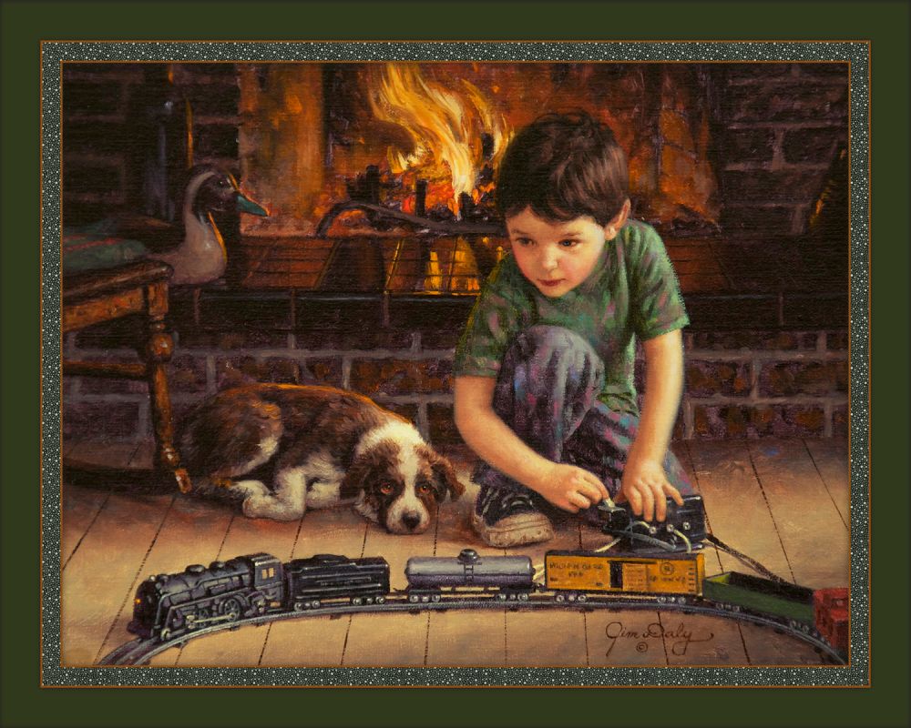 Handmade Tapestry Trains 
