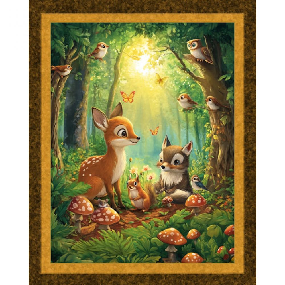 Woodsy Buddies Cotton Panel