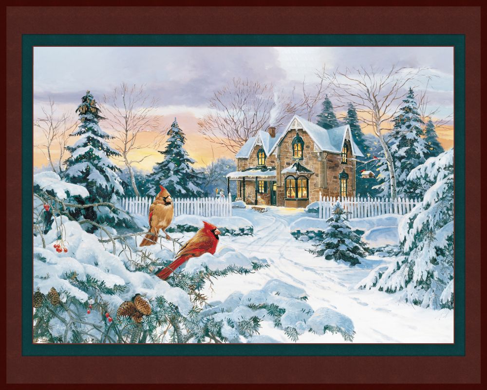 Winter Memories Panel Cotton Fabric