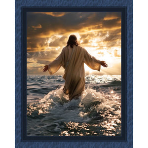 Walking on Water Faith Cotton Panel