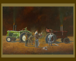 Handmade Tapestry "Tug of War Tractor”