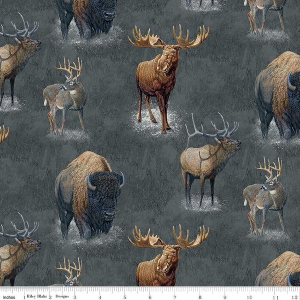 Handmade Placemat Or Table Runner Big Game Charcoal