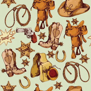 Cowboy Allover Cotton Fabric