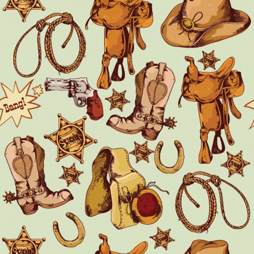 Cowboy Allover Cotton Fabric