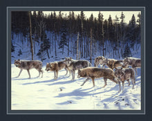 Load image into Gallery viewer, Handmade Tapestry &quot;The Gathering Wolves”
