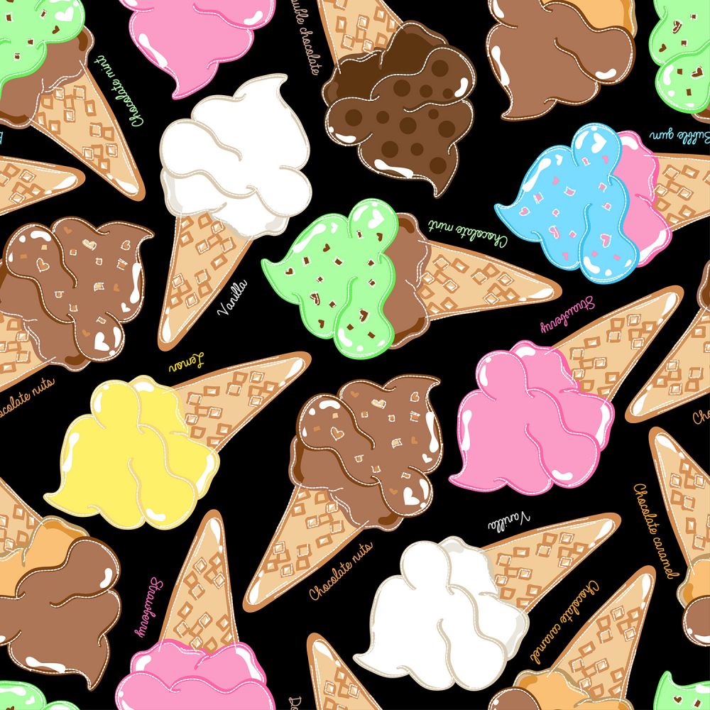 Ice Cream Cotton Fabric