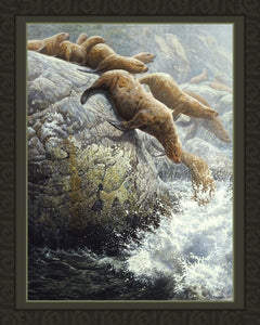 The Plunge Seal 45" Wide Cotton Panel Fabric