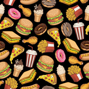 Happy Food Cotton Fabric