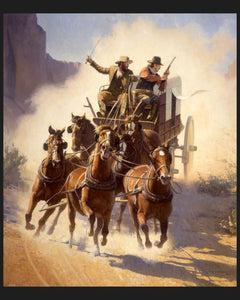 Mud Wagon Panel Cotton Fabric
