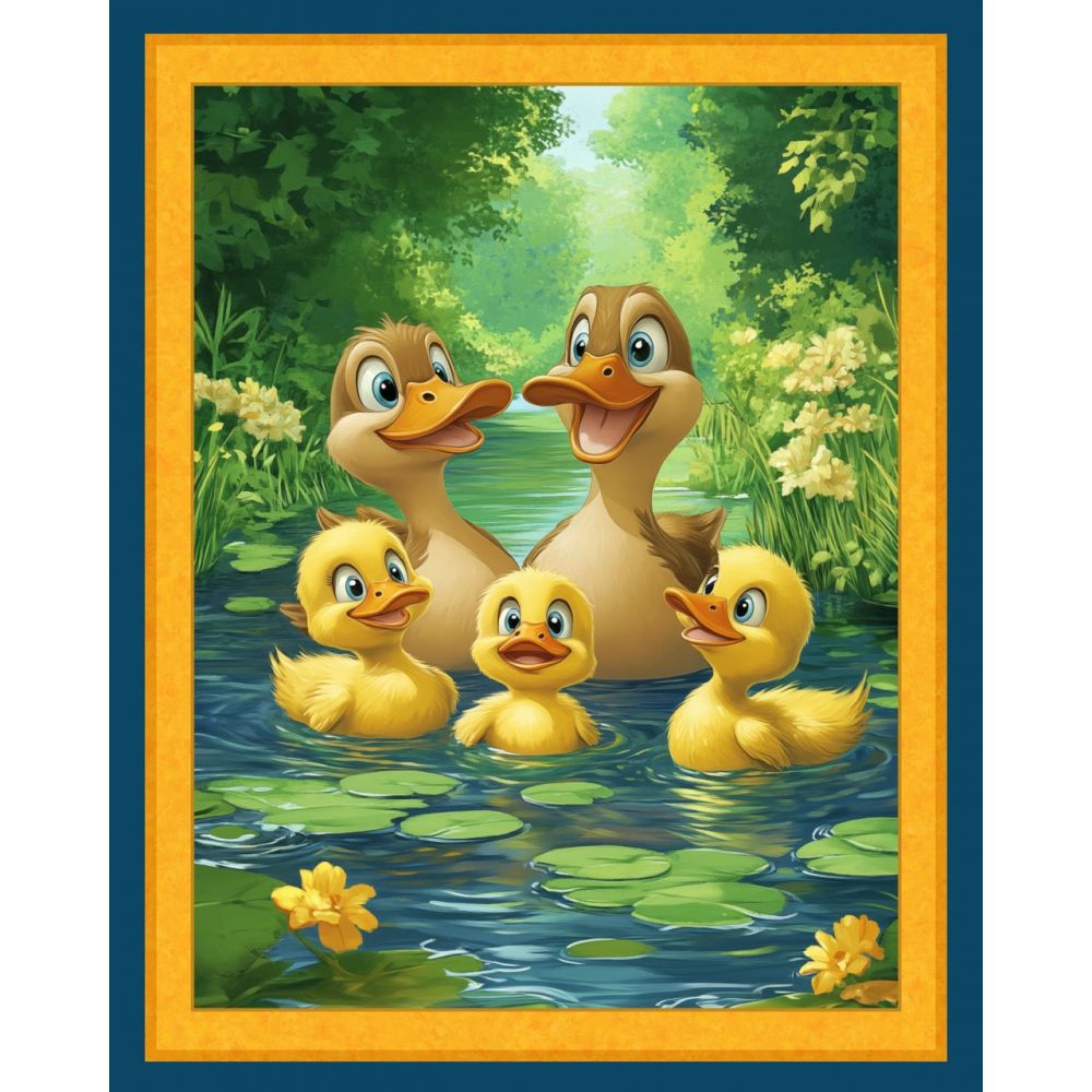 Happy Quackers Cotton Panel