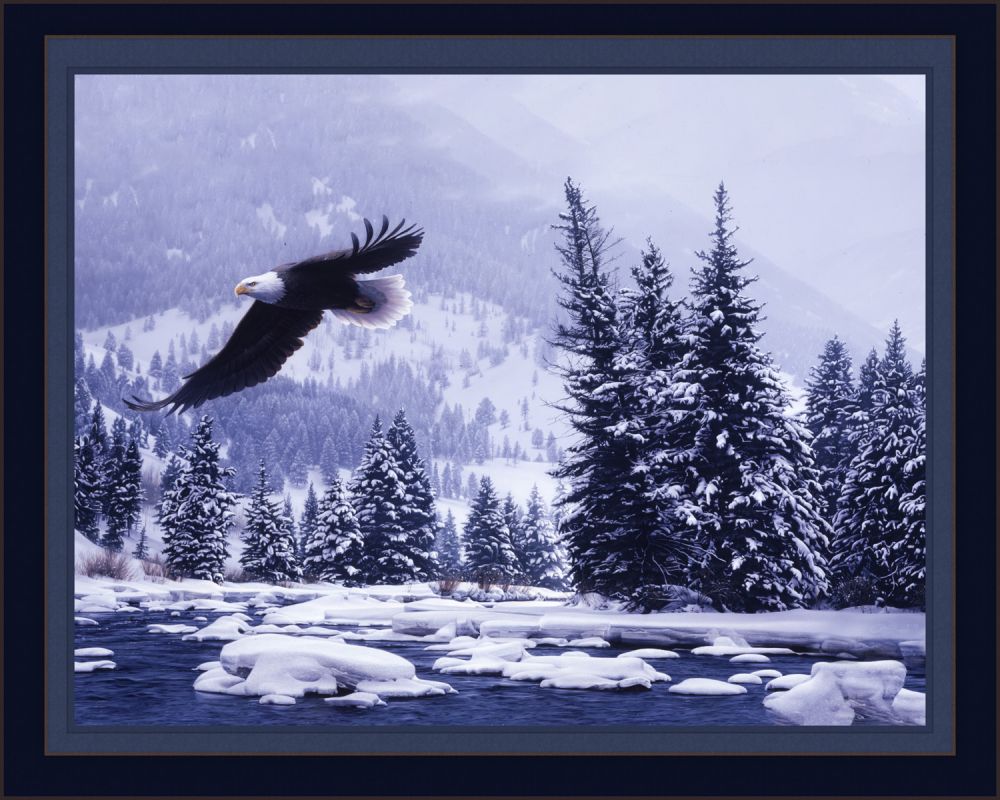 Free Flight Eagle Panel Cotton Fabric