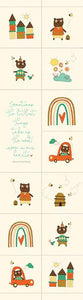 Bumble and Bear Cotton Panel