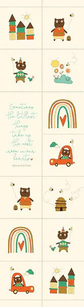 Bumble and Bear Cotton Panel