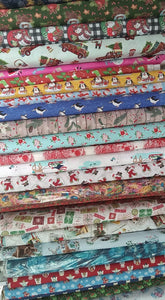 Assorted Christmas Themed Fold Assortment 10 Yard Bundle Cotton Fabric