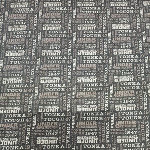 Tonka- Under Construction Black Cotton Fabric