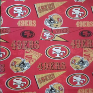 Handmade Valance or Curtain Panel 49ers Retro
