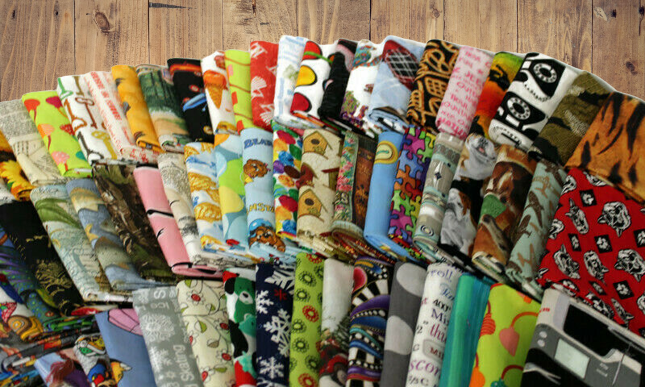 Assorted Novelty Cotton Fabric - 3 lb Scrap Bundle (Any size Any Shape)