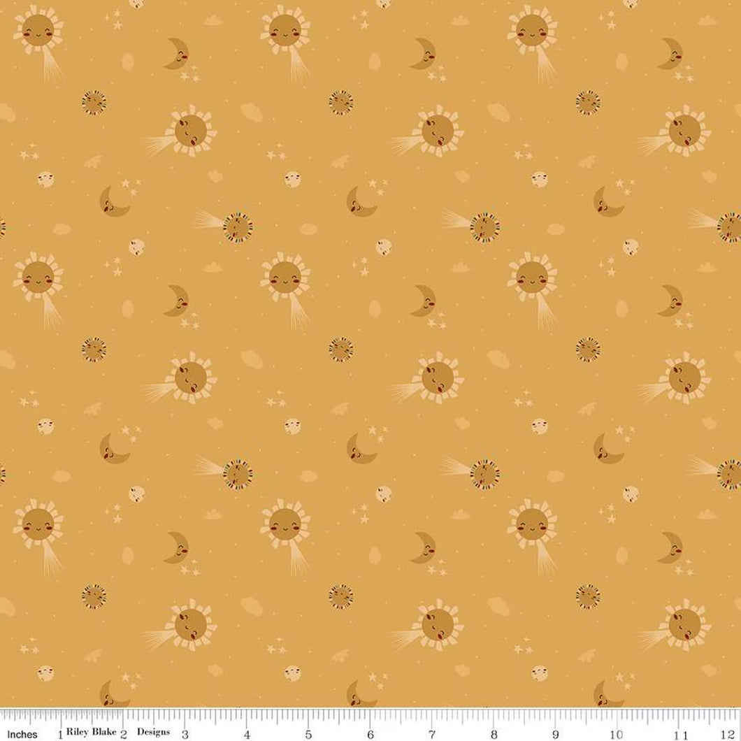 Created with Love Light & Dark Sunshine Cotton Fabric